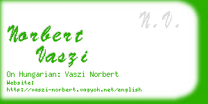 norbert vaszi business card